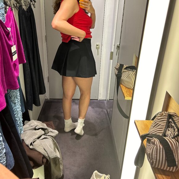 COS BLACK PLEATED WOOL MINI SKIRT - Picture 4 of 4